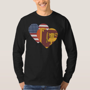 Camiseta Bandeira Nacional do Sri Lanka souvenir para homen