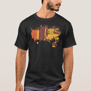 Camiseta Bandeira nacional do Sri Lanka: souvenir para mulh