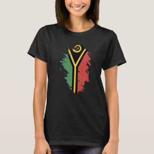 Camiseta Bandeira Nacional do Sumário Vanuatu para homens