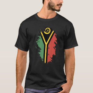 Camiseta Bandeira Nacional do Sumário Vanuatu para homens