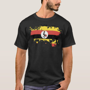 Camiseta Bandeira Nacional do Uganda: souvenir para mulhere