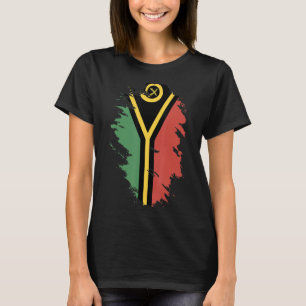 Camiseta Bandeira nacional do Vanuatu souvenir para homens 