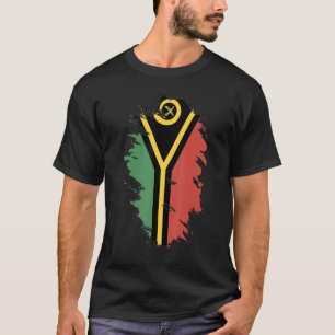 Camiseta Bandeira nacional do Vanuatu souvenir para homens 