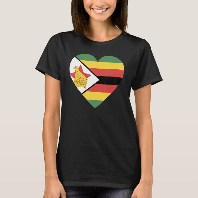 Camiseta Bandeira Nacional do Zimbabué, souvenir para homen (Frente)