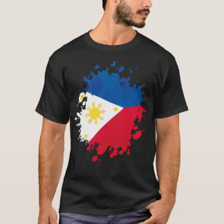Camiseta Bandeira Nacional Filipinas Ícone Símbolo Viagem