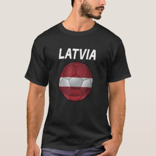 Camiseta Bandeira Nacional Letônia Futebol Letão Bola De Fu