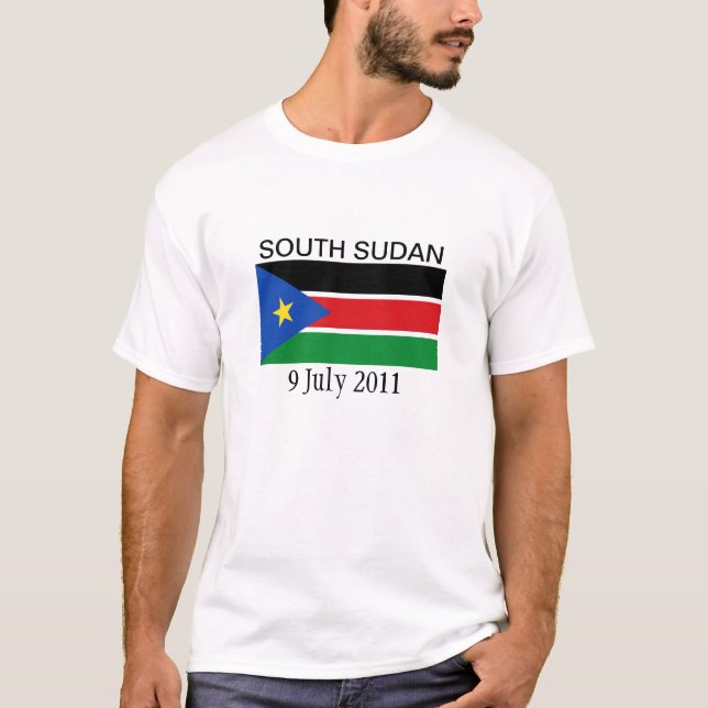 Camiseta Bandeira nacional sul de Sudão (Frente)