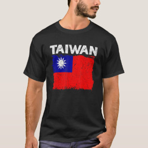 Camiseta Bandeira Nacional Vintage De Taiwan Retro Taiwan T