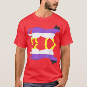 Camiseta Bandeira Não Binária Animal Cat Terceiro Sexo LGBT