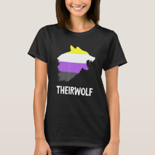 Camiseta Bandeira Não Binária Theirwolf Gênero Fluido LGBTQ