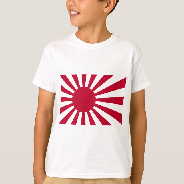 Camiseta Bandeira naval de Japão - bandeira japonesa de Sun (Frente)