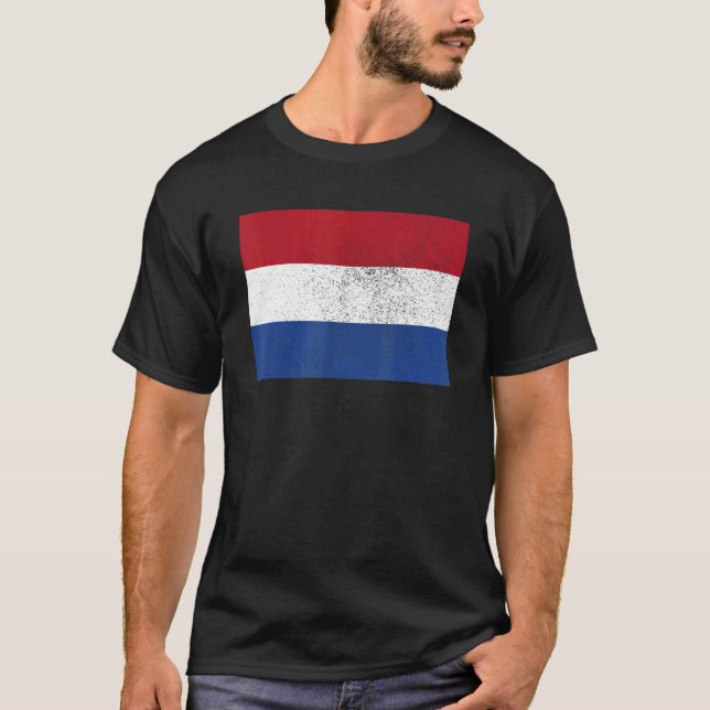 Camiseta Bandeira Neerlandesa do Orgulho neerlandês Bandeir (Frente)