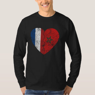 Camiseta Bandeira Neerlandesa Marroquina Heart Países Baixo