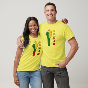 Camiseta Bandeira no mapa de Benin
