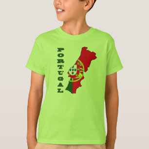Camiseta Bandeira no mapa de Portugal
