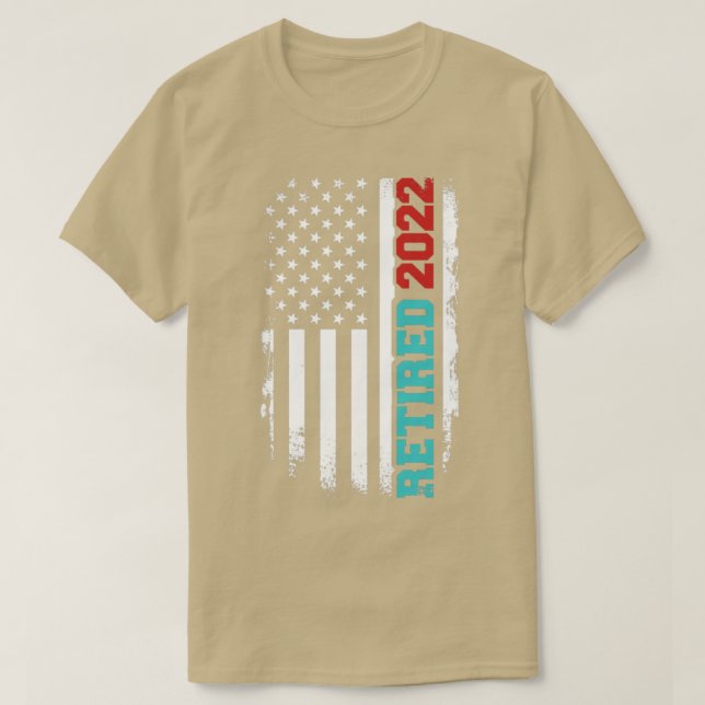 Camiseta Bandeira norte-americana aposentada de 2022 (Frente do Design)