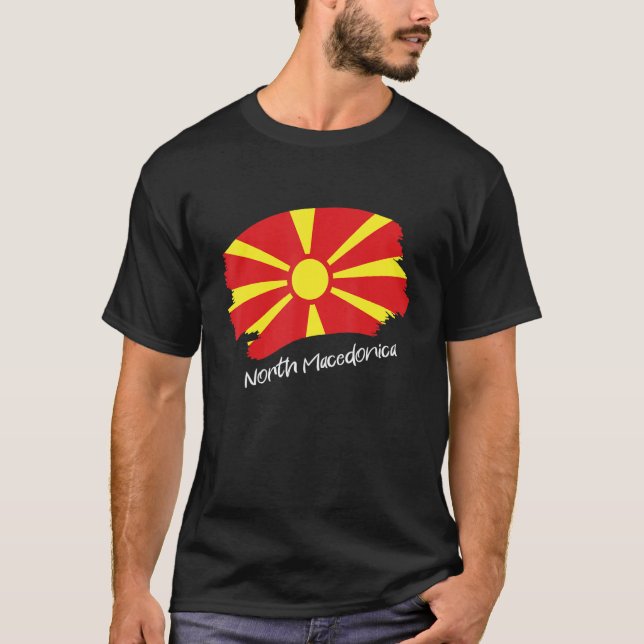 Camiseta Bandeira Norte-Macedônia (Frente)