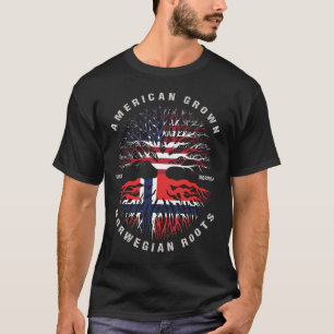 Camiseta Bandeira Norueguesa Crescida Americana