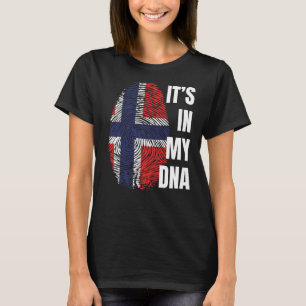 Camiseta Bandeira norueguesa Dna Fingerprint Noruega