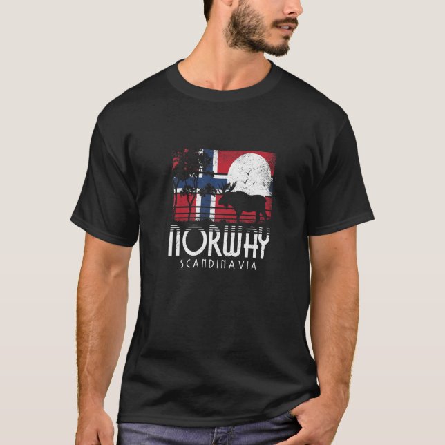 Camiseta Bandeira Norueguesa Escandinávia Noreg Scandinavia (Frente)