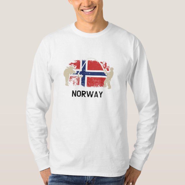 Camiseta Bandeira norueguesa, Noruega (Frente)