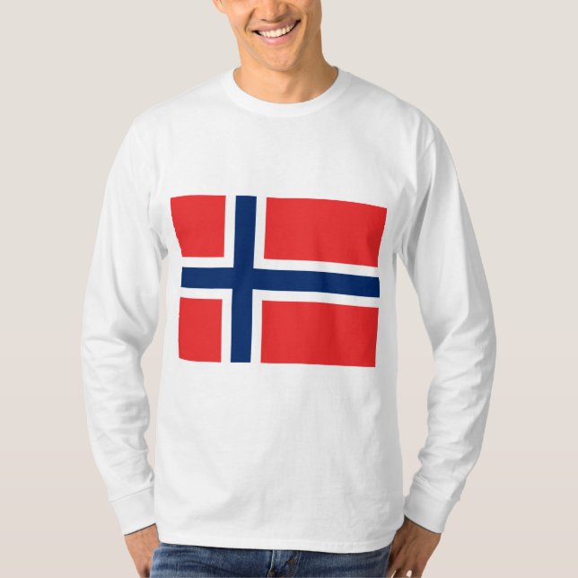 Camiseta Bandeira norueguesa (Noruega) (Frente)