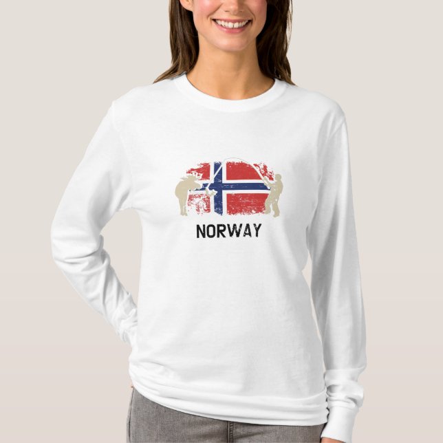 Camiseta Bandeira norueguesa, Noruega (Frente)