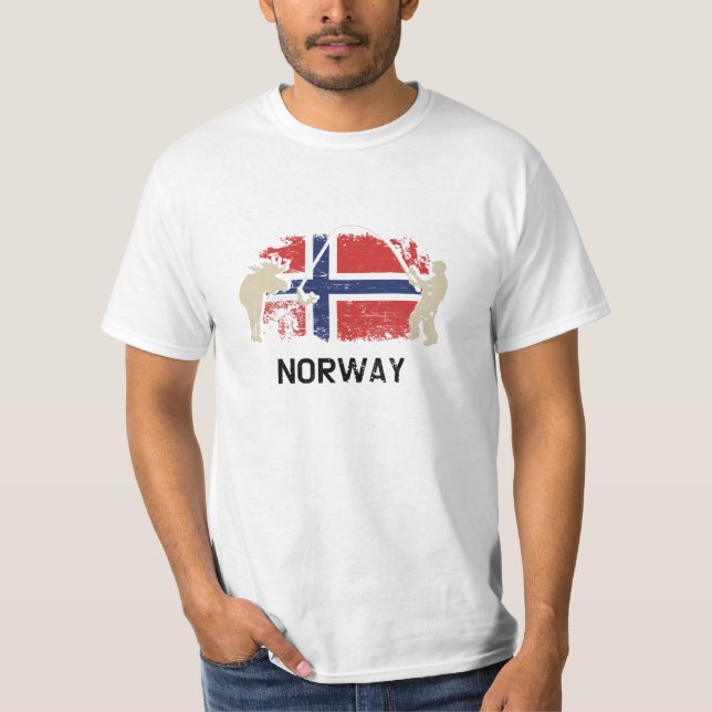 Camiseta Bandeira norueguesa, Noruega (Frente)