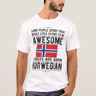 Camiseta Bandeira Norueguesa Patrimônio Norueguês Raízes No