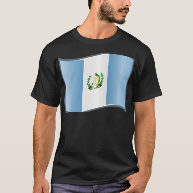 Camiseta Bandeira ondulada da Guatemala (Frente)