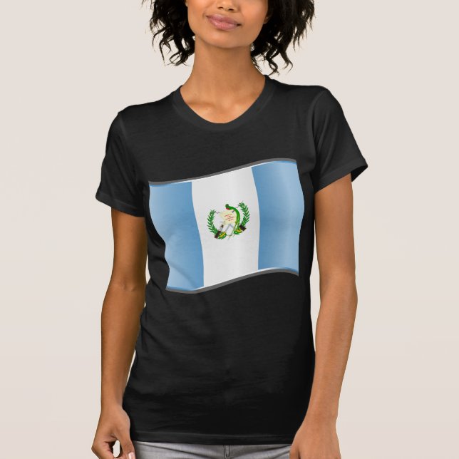 Camiseta Bandeira ondulada da Guatemala (Frente)
