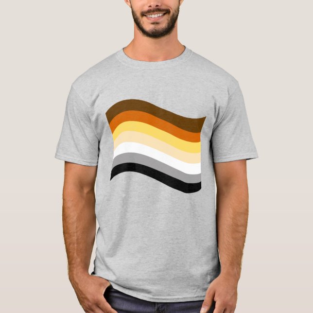 Camiseta Bandeira Ondulada Orgulho de Urso (Frente)