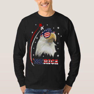 Camiseta Bandeira Orgulhosa Bald Eagle Us