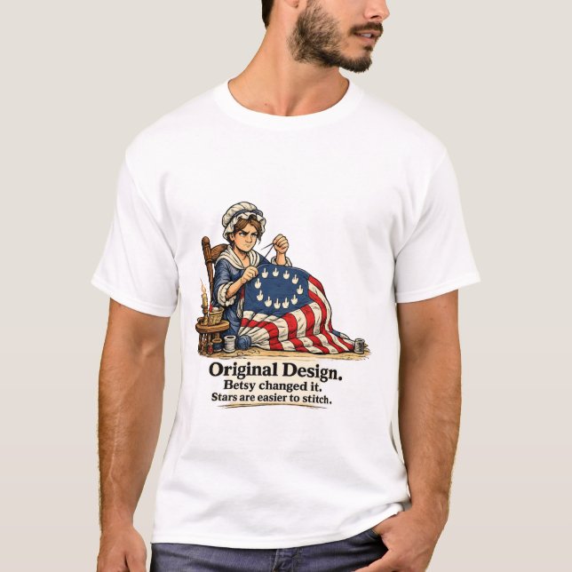 Camiseta bandeira original Betsy Ross design (Frente)
