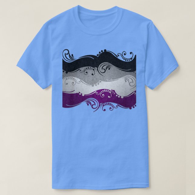 Camiseta Bandeira Ornamental Asexual (Frente do Design)