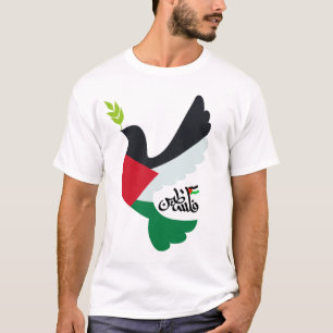 Camiseta Bandeira Palestina na Porta da Paz com Nome Palest