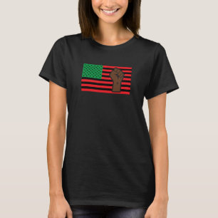 Camiseta Bandeira Pan-Africana do Mês da História Negra Afr