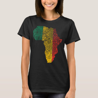 Camiseta Bandeira Pan-Africana Impressão Digital Impressão