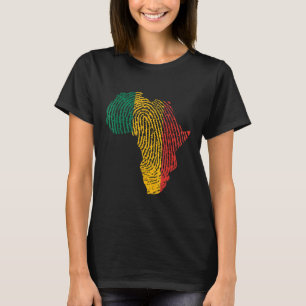 Camiseta Bandeira Pan-Africana Impressão Digital Impressão