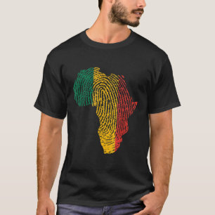 Camiseta Bandeira Pan-Africana Impressão Digital Impressão