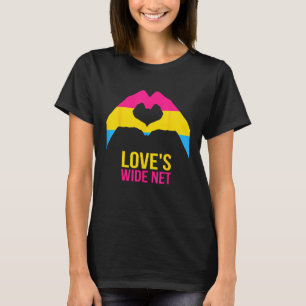 Camiseta Bandeira Pansexual do Amor em Rede Ampla