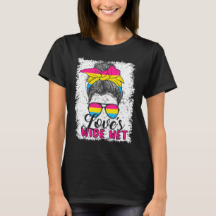 Camiseta Bandeira Pansexual do Amor Larga e Líquida