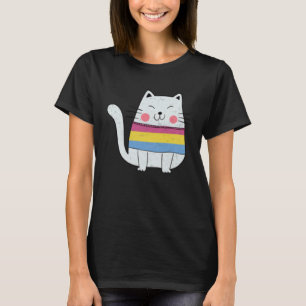 Camiseta Bandeira Pansexual Gatos LGBTQ Orgulho Gato
