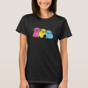 Camiseta Bandeira Pansexual Orgulho Lgbtq Cães Pug Pansexua