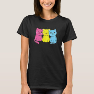 Camiseta Bandeira Pansexual Orgulho Pan LGBTQ Gatos Gato pa