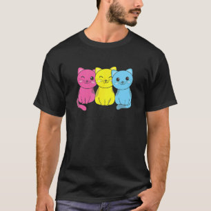 Camiseta Bandeira Pansexual Orgulho Pan LGBTQ Gatos Gato pa