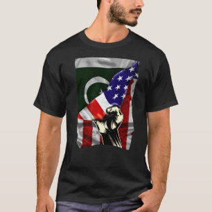 Camiseta Bandeira paquistanesa da meia-americana ROOTS USA 
