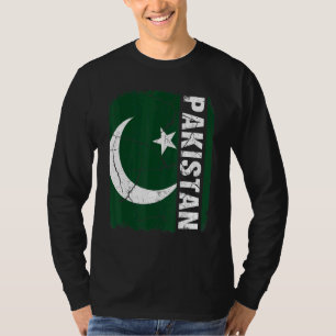 Camiseta Bandeira Paquistanesa Vintage Orgulho Paquistanês
