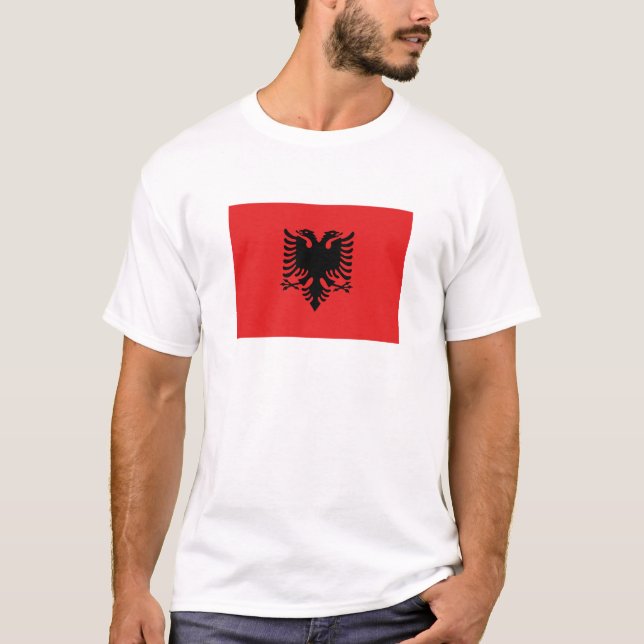 Camiseta Bandeira Patriótica Albanesa (Frente)