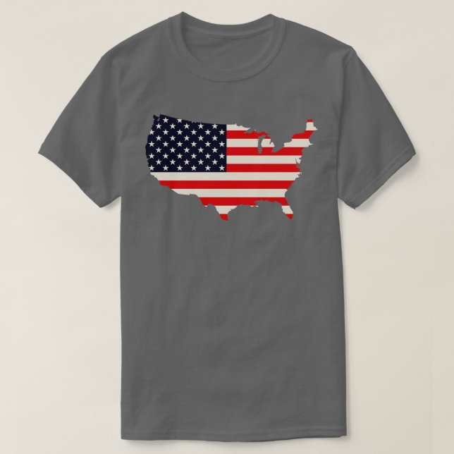 Camiseta Bandeira Patriótica Americana (Frente do Design)
